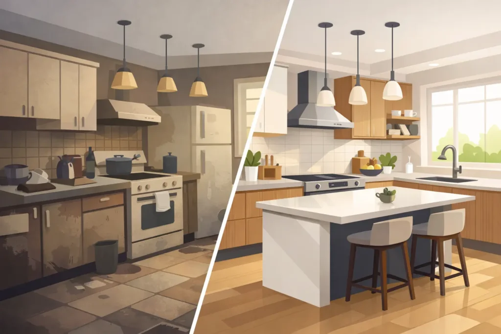 Kitchen Makeover Before and After Results