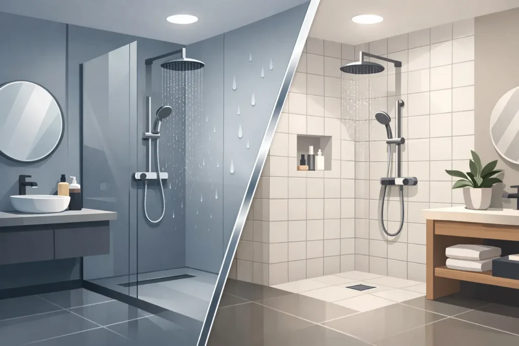 Wet Room Panels vs Tiled Walls: Which Wins?