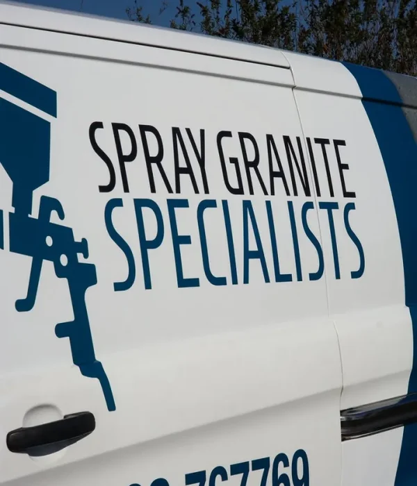 Spray Specialists logo with spray gun symbol representing premium coatings