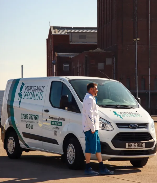 Spray Specialists team and service vehicle – kitchen and surface respray experts
